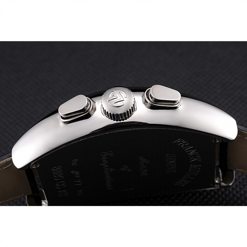 High Quality Franck Muller Casablanca Black Croco Leather Strap Tourbillon 80282-7