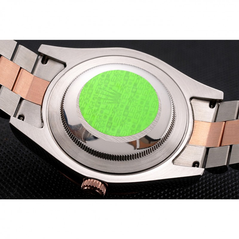 Swiss Rolex Datejust Rose Gold Dial And Bezel Stainless Steel Case Two Tone Bracelet-7