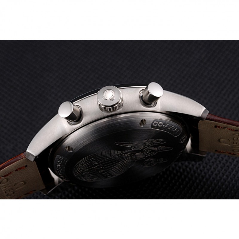Omega DeVille Silver Bezel with White Dial and Brown Leather Strap 621566-8