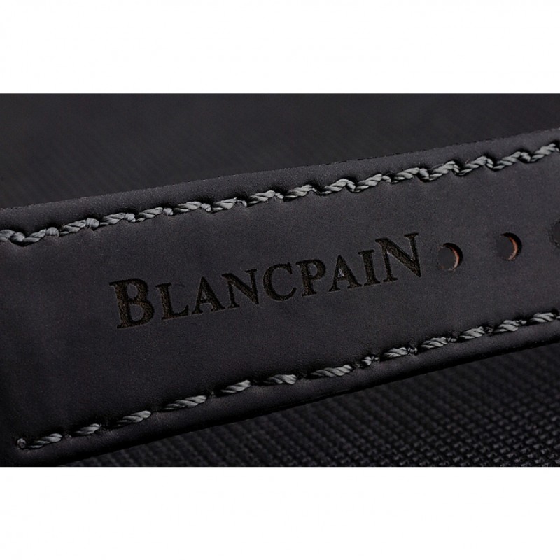 Swiss Blancpain 500 Fathoms Silver Dial Stainless Steel Case Black Canvas Strap-6