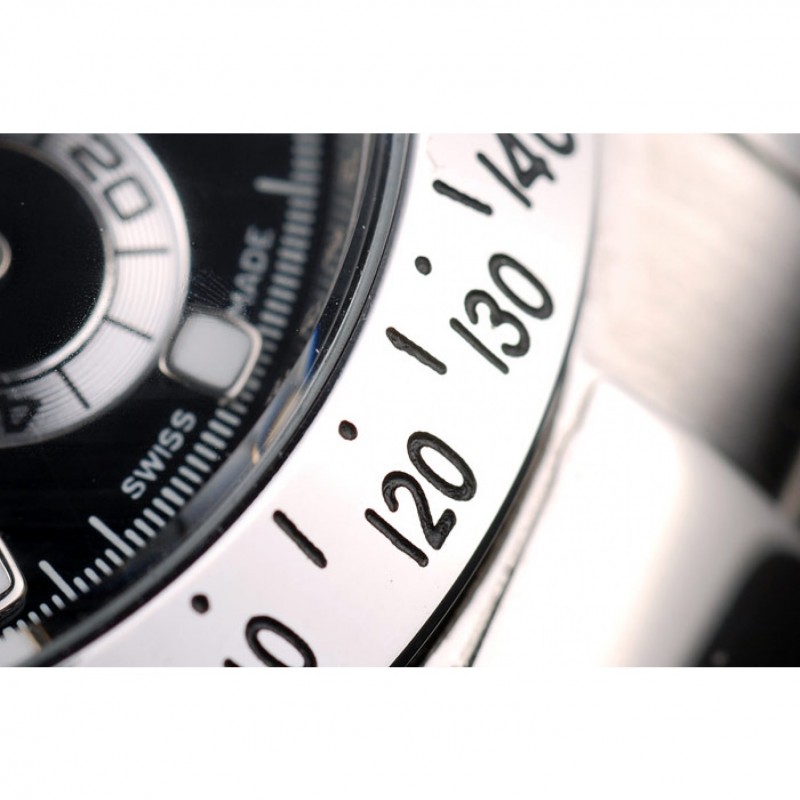 Rolex Daytona Lady Stainless Steel Case Black Dial Tachymeter-8