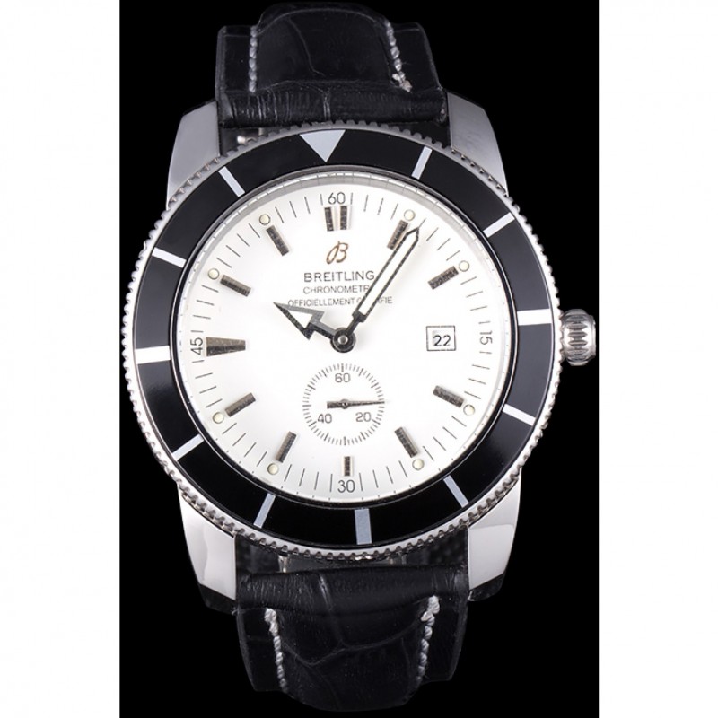 Breitling Certifie SuperOcean White Dial Black Watch-1