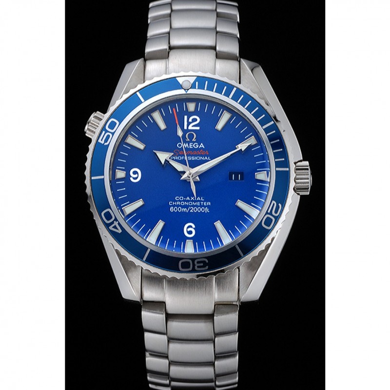 AAA Omega Seamaster Planet Ocean Blue Dial Stainless Steel Bracelet 622537-1
