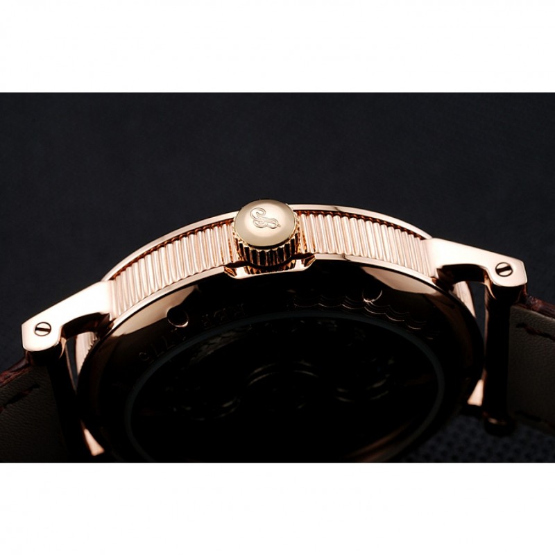 Breguet Tradition Grey Dial Gold Case Brown Leather Bracelet 1454031-8