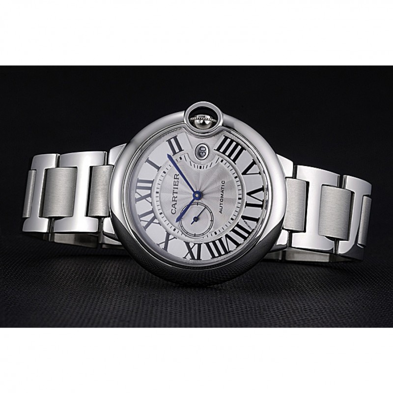Swiss Cartier Ballon Bleu White Dial Stainless Steel Case Steel Bracelet 622672-3