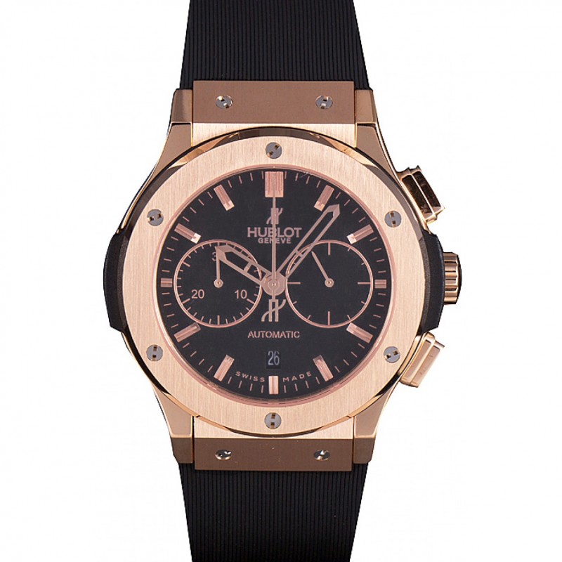 Swiss Hublot Classic Fusion Black Dial Rose Gold shb08 621401-0
