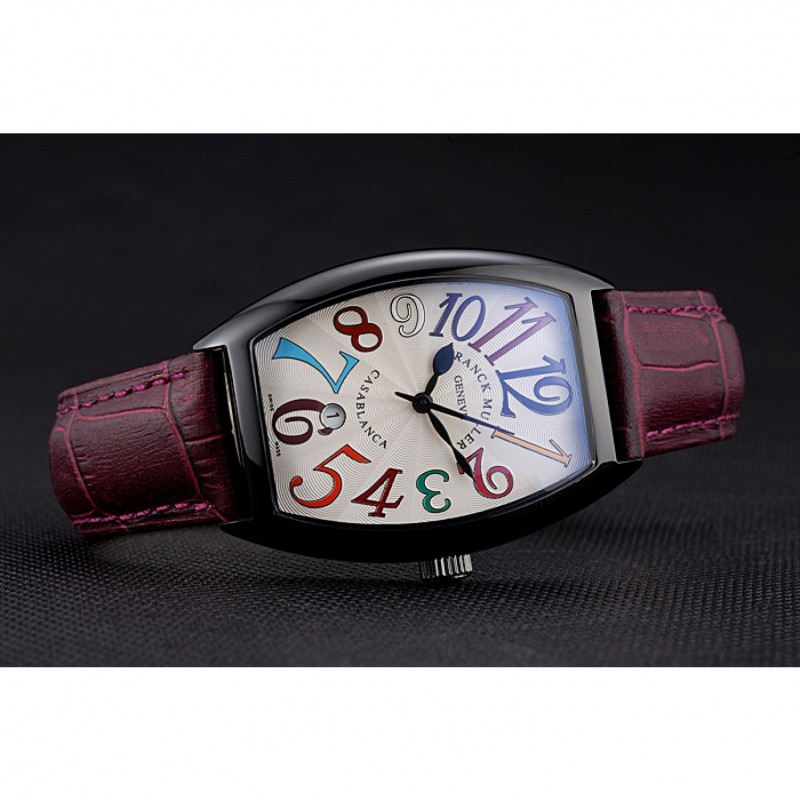 Cheap Replica Watches Franck Muller Casablanca Purple Croco Leather Band 621645-2