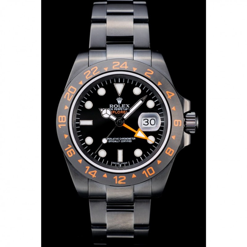 Rolex Explorer Black Ceramic Bezel Black Dial Watch-1