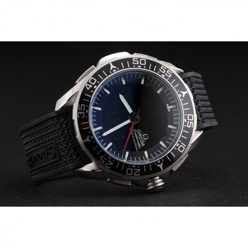 Omega Speedmaster Skywalker X-33 Black Dial White On Black Bezel Stainless Steel Case Black Rubber Strap-4