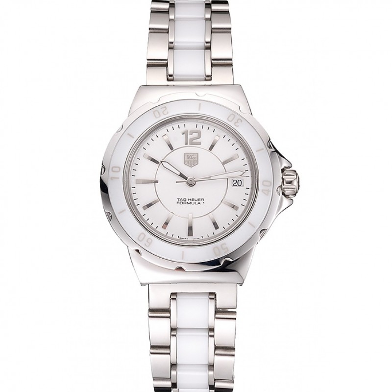Tag Heuer Formula 1 White Ceramic Bezel White Dial-0