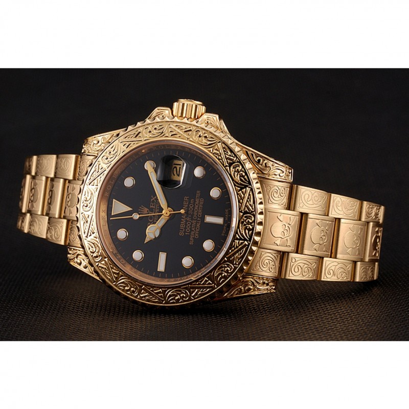 Rolex Submariner Skull Limited Edition Black Dial Gold Case And Bracelet 1454071-3