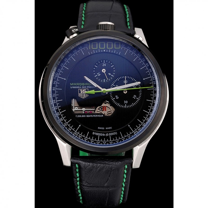 SS Replica Watches Tag Heuer Mikrogirder 10000 Black 622073-1