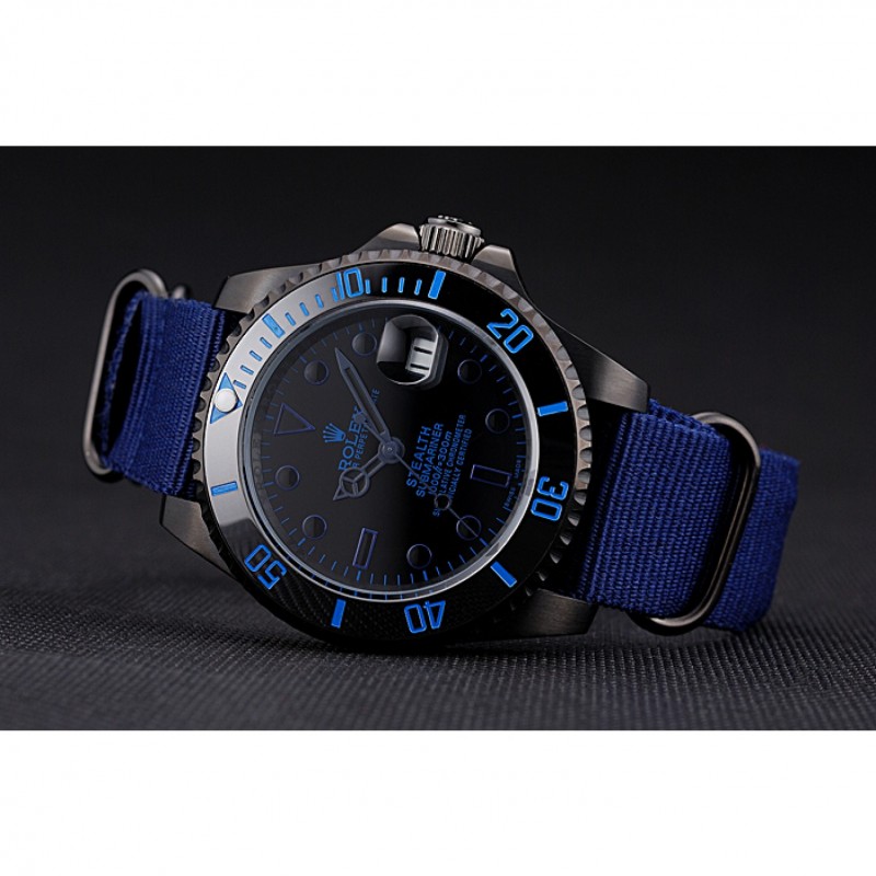 Rolex Stealth Submariner Blue Nylon Strap 622008-3