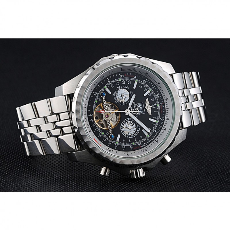 Breitling Bentley Mulliner Tourbillon Black Dial Stainless Steel Case And Bracelet 622731-3
