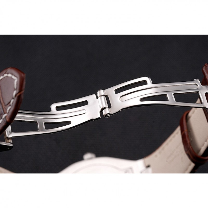 Audemars Piguet Royal Oak Fondation White Dial Stainless Steel Case Brown Leather Strap-6