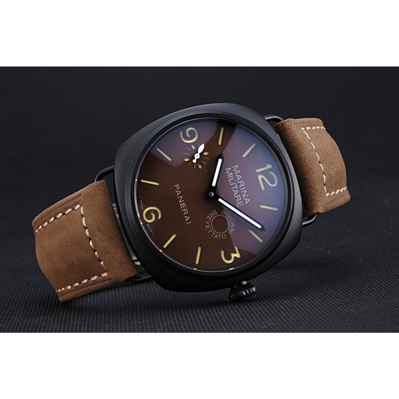 Panerai Luminor Marina Militare Ion Plated Stainless Steel Bezel Khaki Bracelet 622319-3