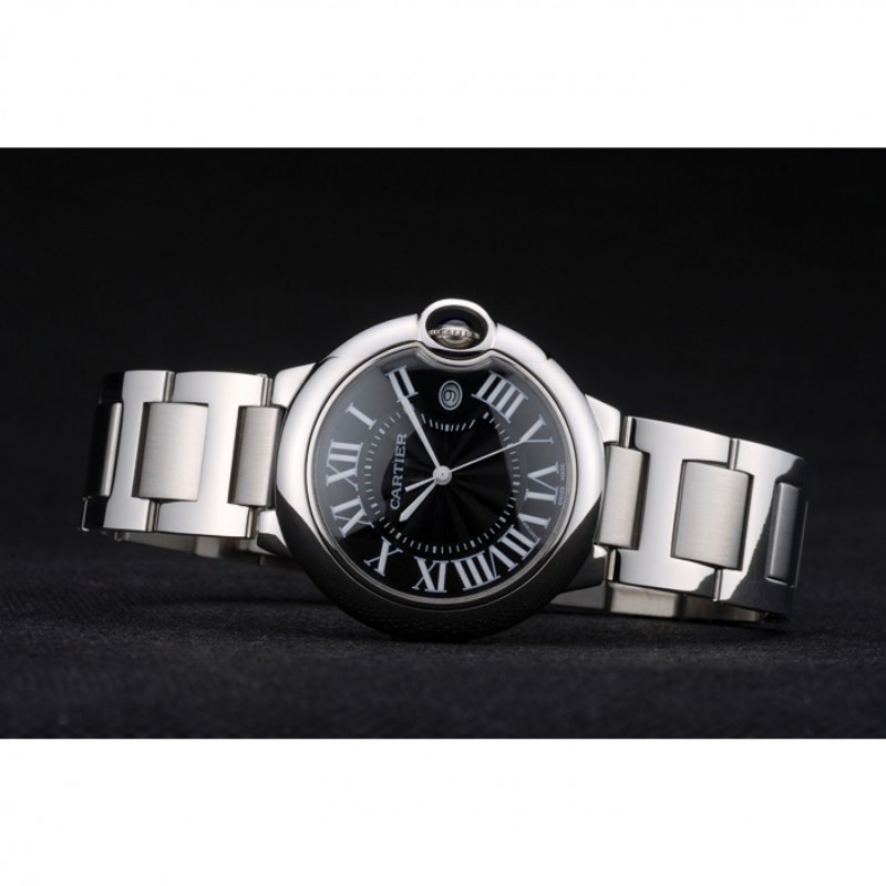 Cartier Ballon Bleu 38mm Black Dial Stainless Steel Case And Bracelet-4