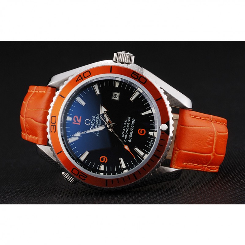Omega Seamaster Planet Ocean Co-axial Orange Case Black Dial 98100-4
