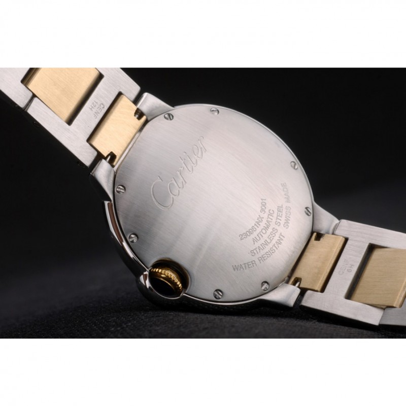 Cartier Ballon Bleu 42mm White Dial Stainless Steel Case Two Tone Gold Bracelet-7