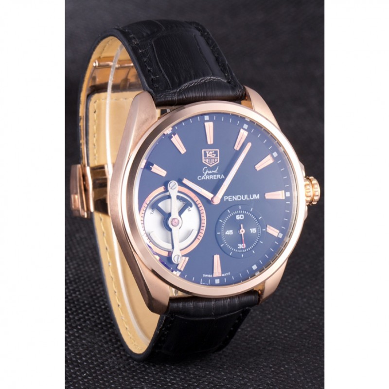 Tag Heuer Carrera Pendulum Black Leather Strap 7919-2