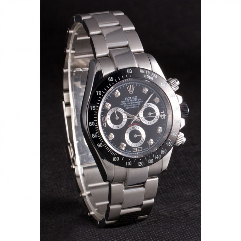 Rolex Daytona Stainless Steel Black Enameled Black Dial-2