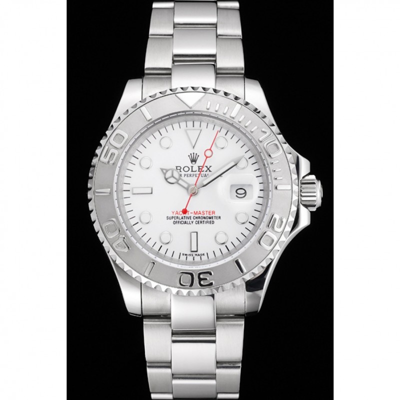 High End Replica Watches Swiss Rolex Yacht-Master White Dial Staniless Steel Case And Bracelet-1