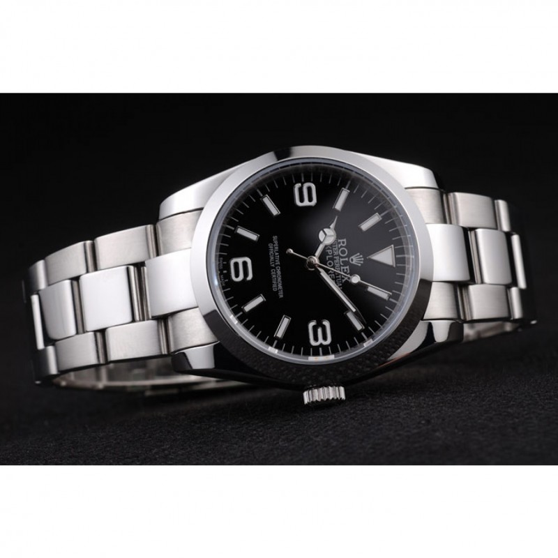 Rolex Explorer Polished Stainless Steel Black Dial 98087-3