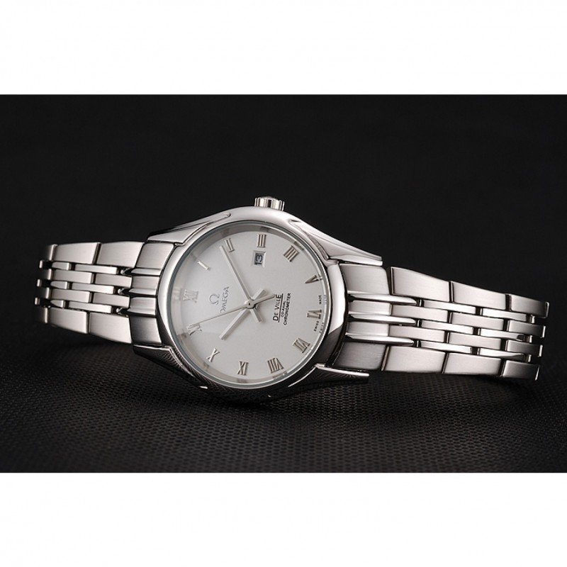Omega De Ville Ladies White Dial Roman Numerals Stainless Steel Case And Bracelet 1453792-4