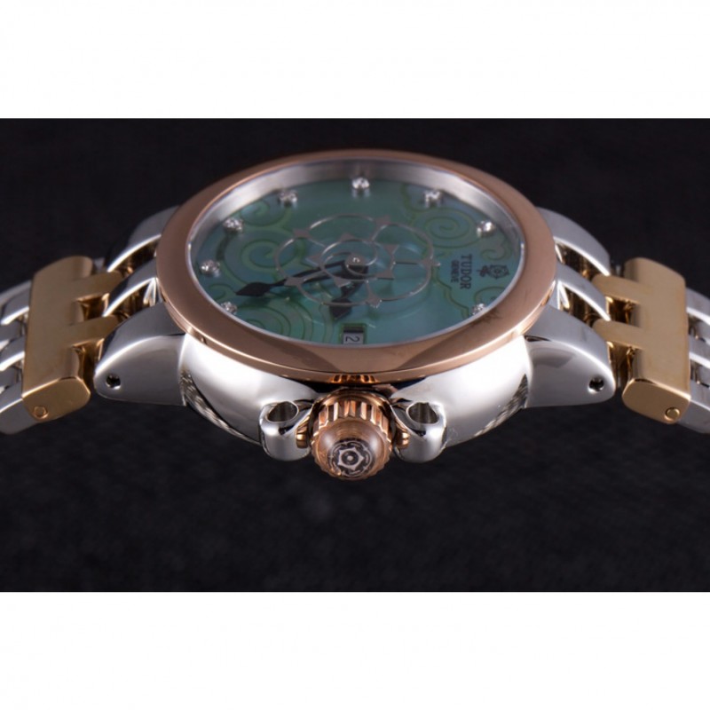 High Quality Replica Watches Tudor Clair de Rose White Dial Two Tone Band 621495-5