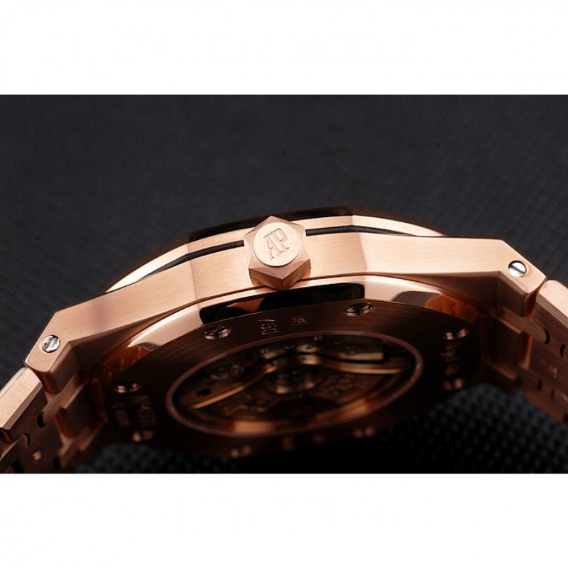 Swiss Audemars Piguet Royal Oak White Dial Rose Gold Case And Bracelet-7