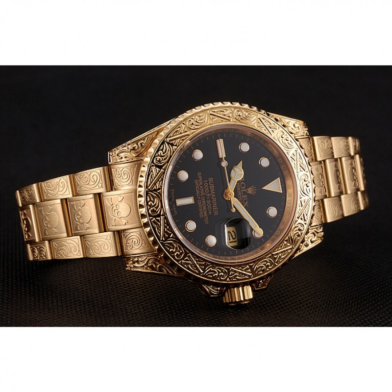 Rolex Submariner Skull Limited Edition Black Dial Gold Case And Bracelet 1454071-4