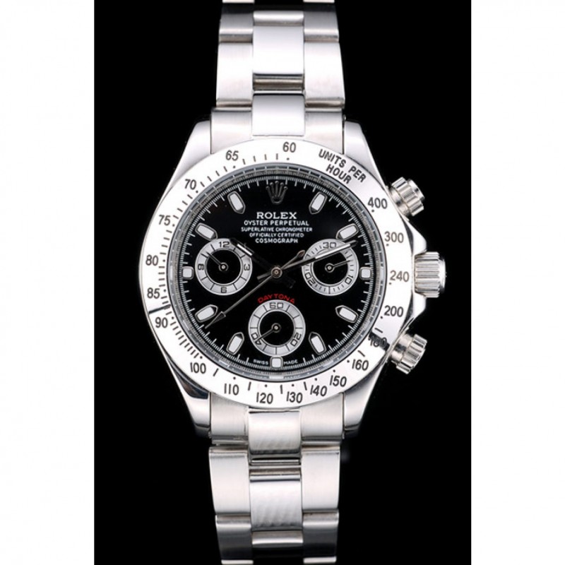 Rolex Daytona Lady Stainless Steel Case Black Dial Tachymeter-1
