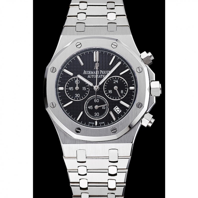 Audemars Piguet Royal Oak Chronograph Black Dial Stainless Steel Bracelet 1454025-1