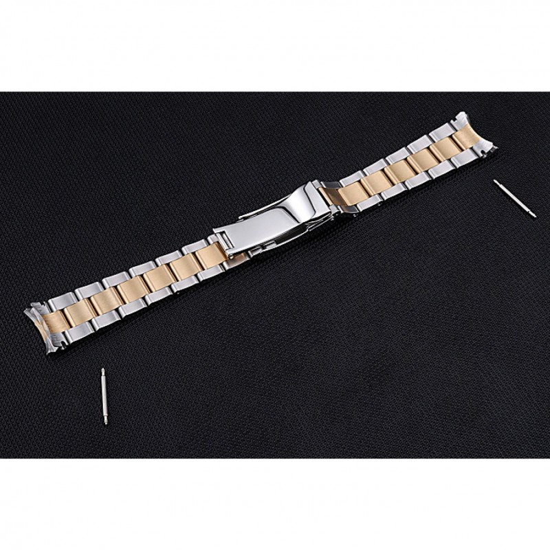 Rolex Plated Yellow Gold and Stainless Steel Link Bracelet 622485-6