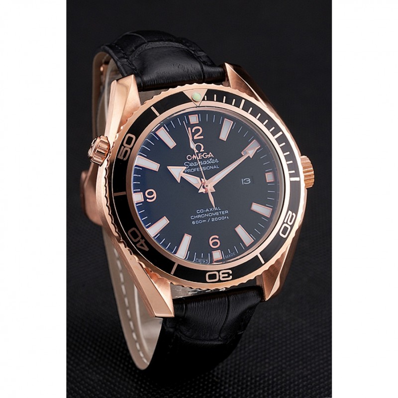 Omega Seamaster Planet Ocean Ceragold Black Dial 622389-2