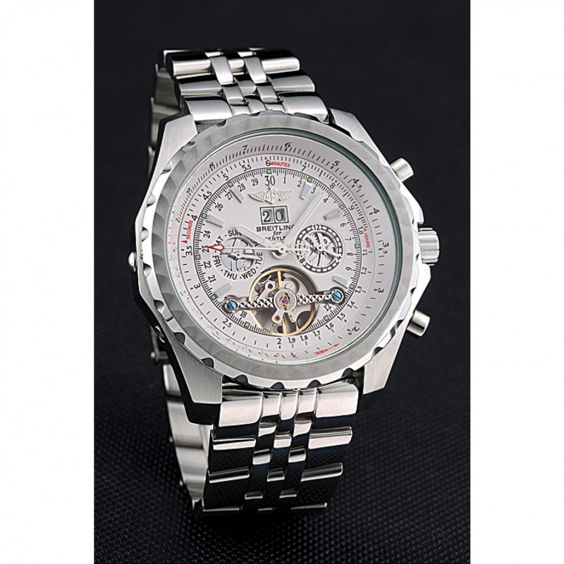 Breitling Bentley Mulliner Tourbillon White Dial Stainless Steel Case And Bracelet 622732-2