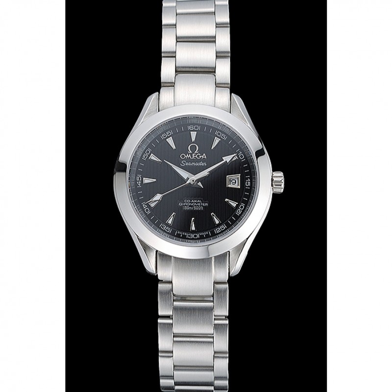 Best Omega Seamaster Aqua Terra Black Dial Stainless Steel Bracelet 622447-1