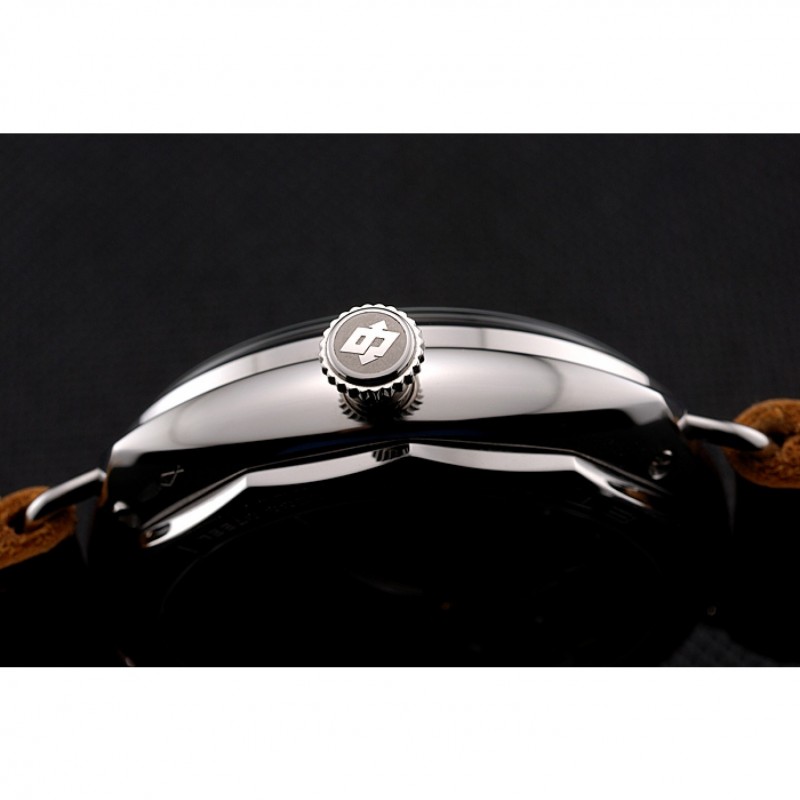Cheap Replica Watches Panerai Radiomir Vintage SLC PAM425 Black Dial Stainless Steel Case Brown Leather Strap-8