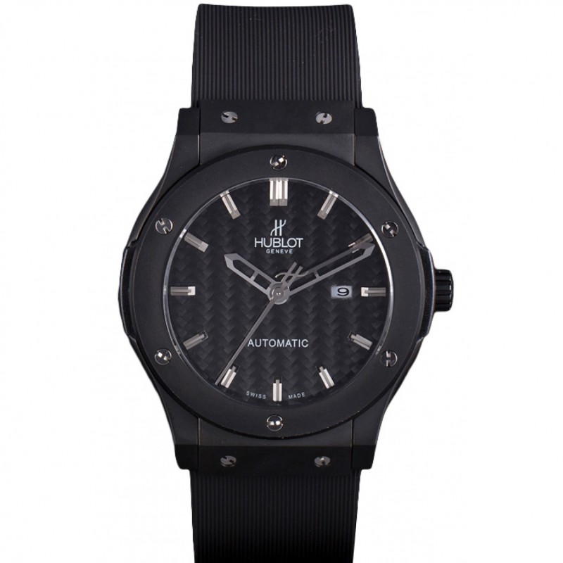 Luxury Hublot Big Bang Black Rubber Strap Black Checkered Dial 80193-0