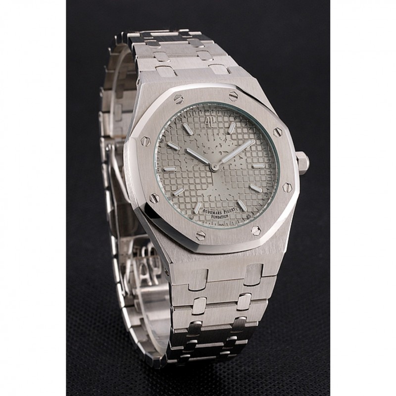 Cheap Audemars Piguet Royal Oak Fondation Gray Dial Stainless Steel Case And Bracelet-2