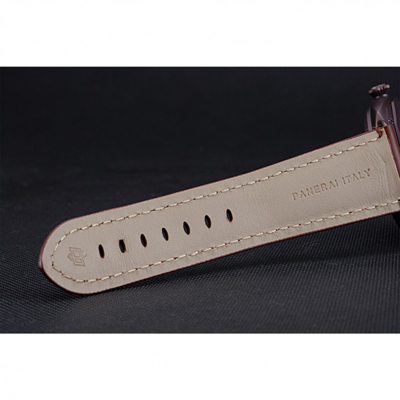 Panerai Luminor Marina Militare Purple Stainless Steel Bezel Brown Bracelet 622321-6