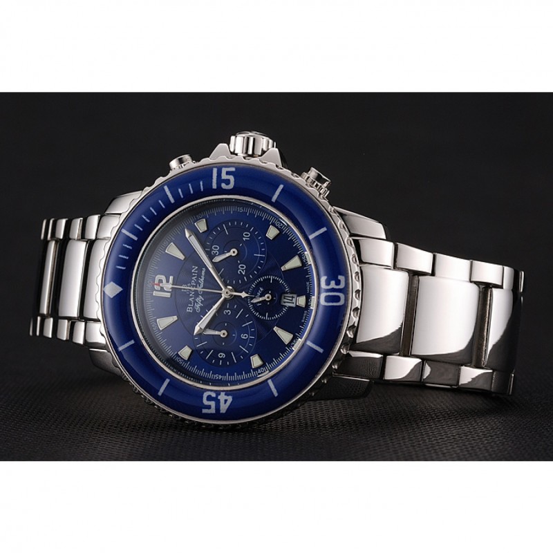 Blancpain Fifty Fathoms Flyback Chronograph Blue Dial Stainless Steel Case And Bracelet 1453773-4