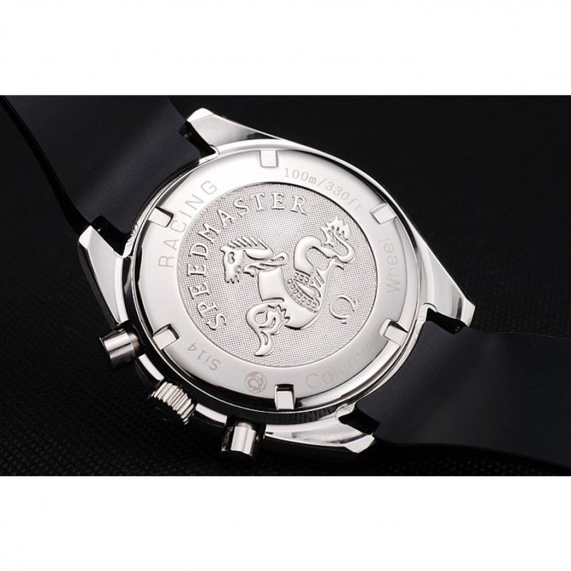 Omega Speedmaster Black Rubber Strap Black Dial 622041-7