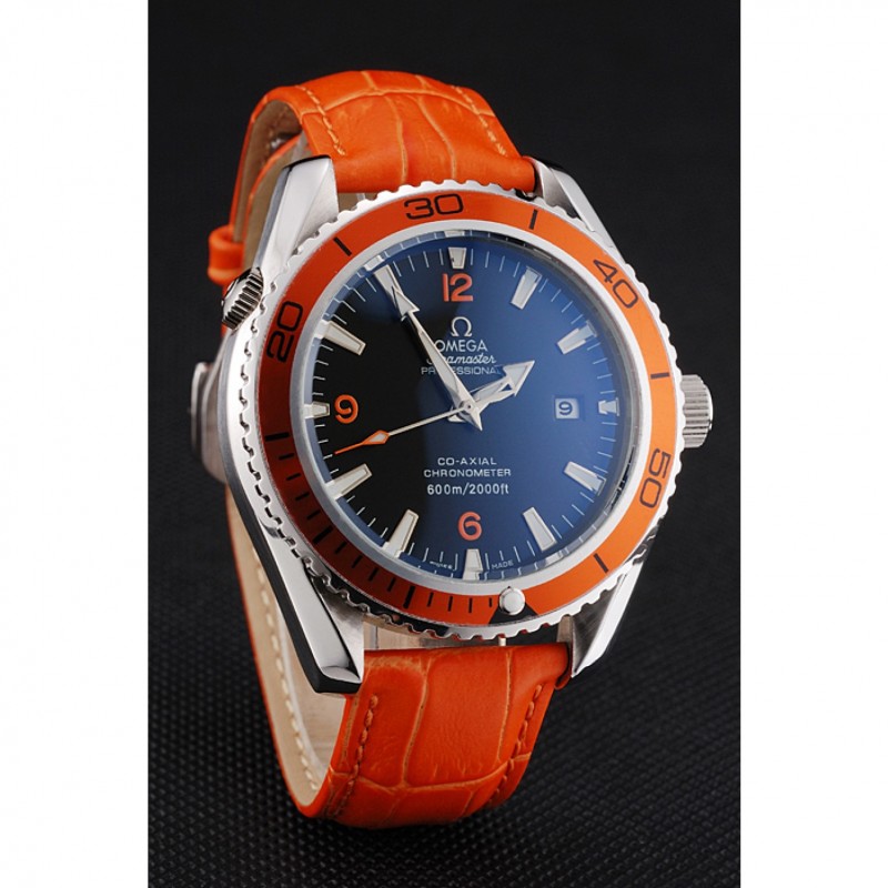 Omega Seamaster Planet Ocean Co-axial Orange Case Black Dial 98100-2