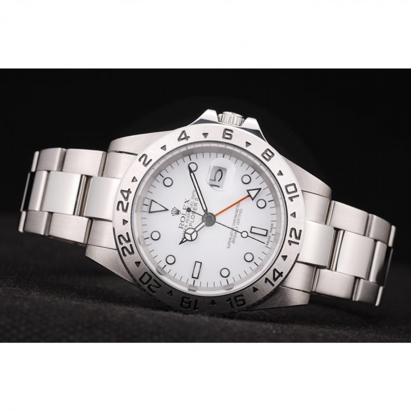 SS Rolex Explorer Stainless Steel Bezel White Dial-4