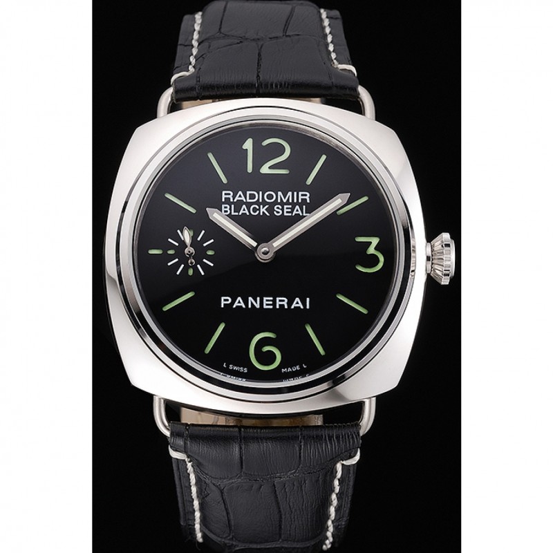 Panerai Radiomir Black Seal Black Dial Black Leather Bracelet-1