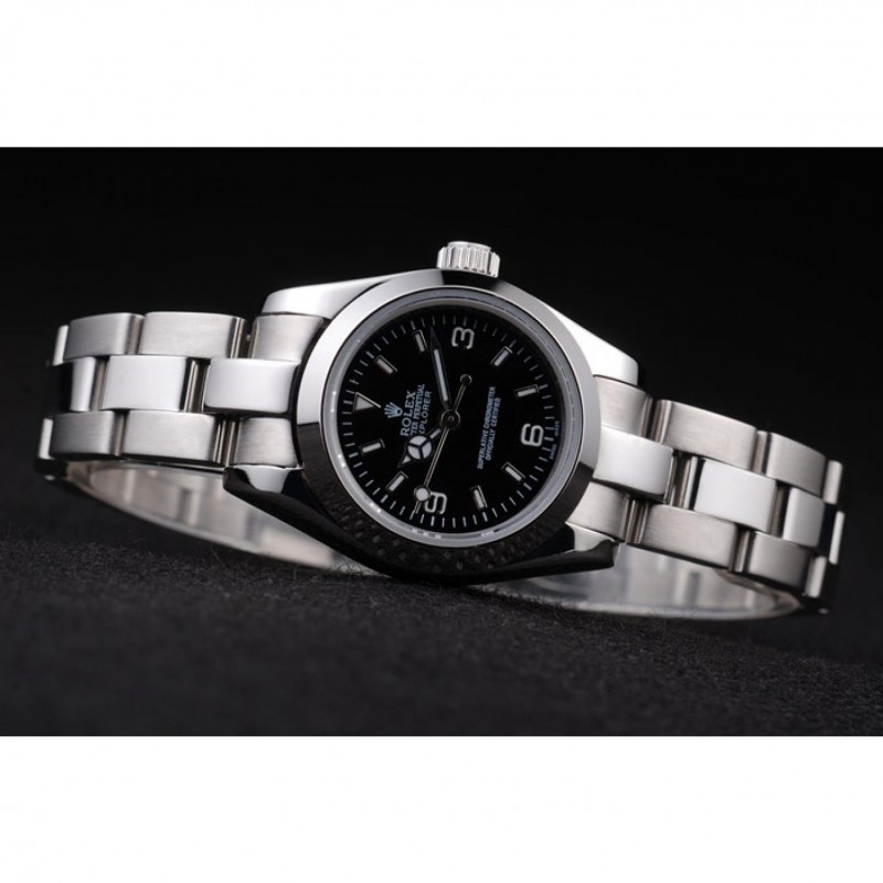 Rolex Explorer Polished Stainless Steel Black Dial 98089-4