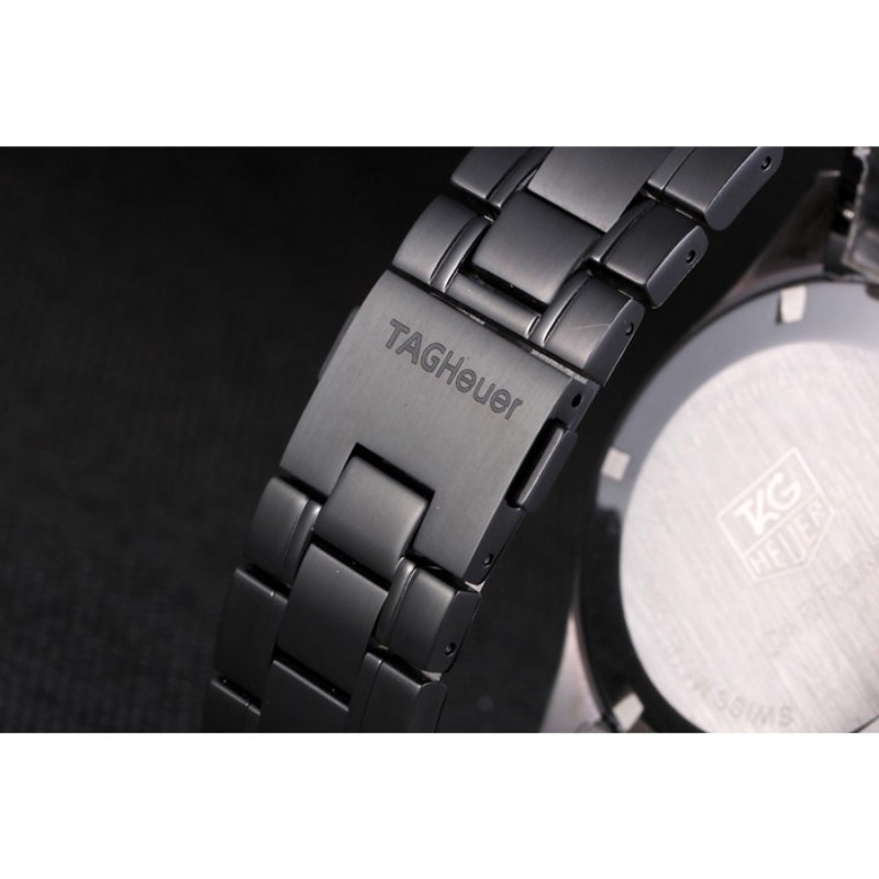 AAA Replica Watches Tag Heuer Carrera Ion Plated Stainless Steel Bracelet White Dial 801444-6