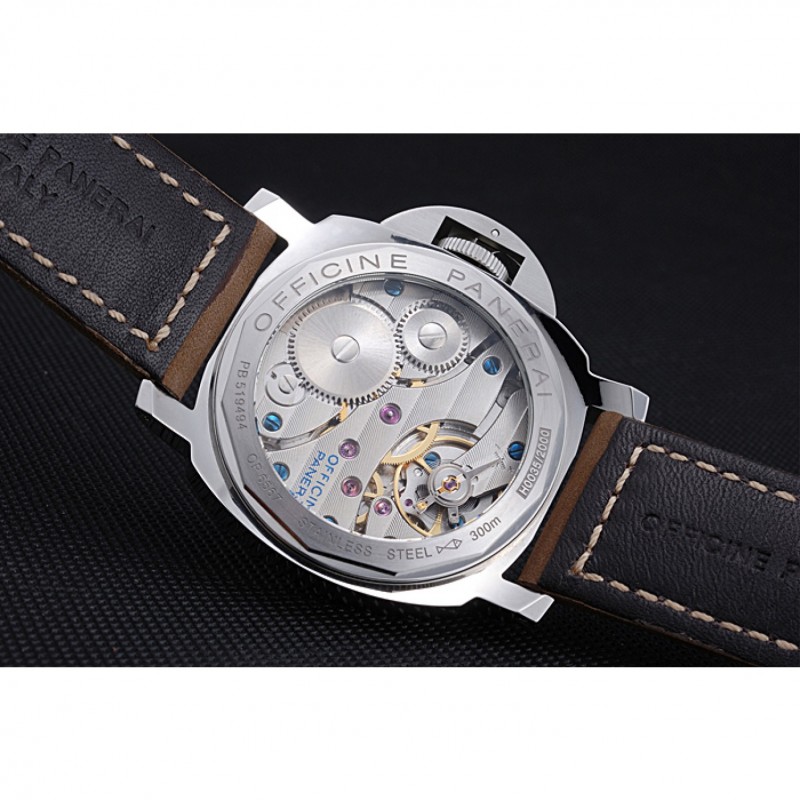 AAA Replica Watches Panerai Luminor Marina Stainless Steel Bezel Khaki Leather Bracelet 622311-7