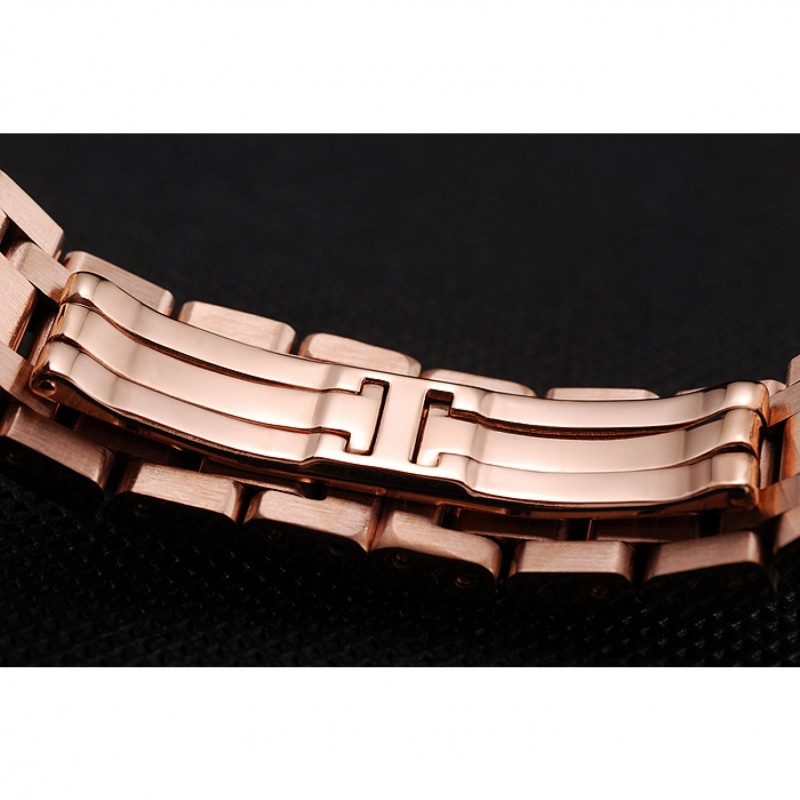 Cartier Tank Americaine White Dial Diamond Bezel Rose Gold Case And Bracelet 1453779-6